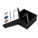 Telescopic Pen with Key Ring Stainless Steel Mini Ballpoint Pen Portable Stationery Supplies