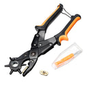 Punch Plier Leather Belt Round Hole Punch Eyelet Strap Revolving DIY Tool Heavy Duty