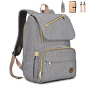 Waterproof Diaper Bag Mummy Bag Baby Care Bag Outdoor Traveling USB Backpack