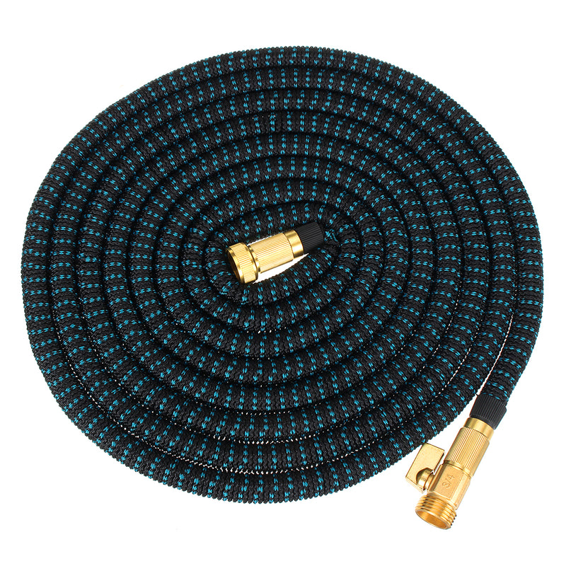 25FT/50FT Full Copper High Pressure Car Washing Telescopic Water Pipe Spray Nozzle Set Household 3 Times Expandable Hose