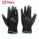 12Pairs XINGYU PU518 13Gauge Nylon Nitrile Anti-static Palm Coated Work Safety Gloves Large Size
