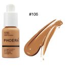 PHOERA Coverage Concealer Liquid Foundation Longlasting Cosmetic Moisturizing