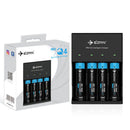 Eizfan Pro Q4 4 Slots Battery Charger For 18650 20700 21700 Battery US/EU Plug
