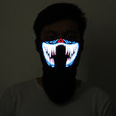 LED Rave Party Face Mask Equalizer Flashing by Music Luminous Cosplay Dance