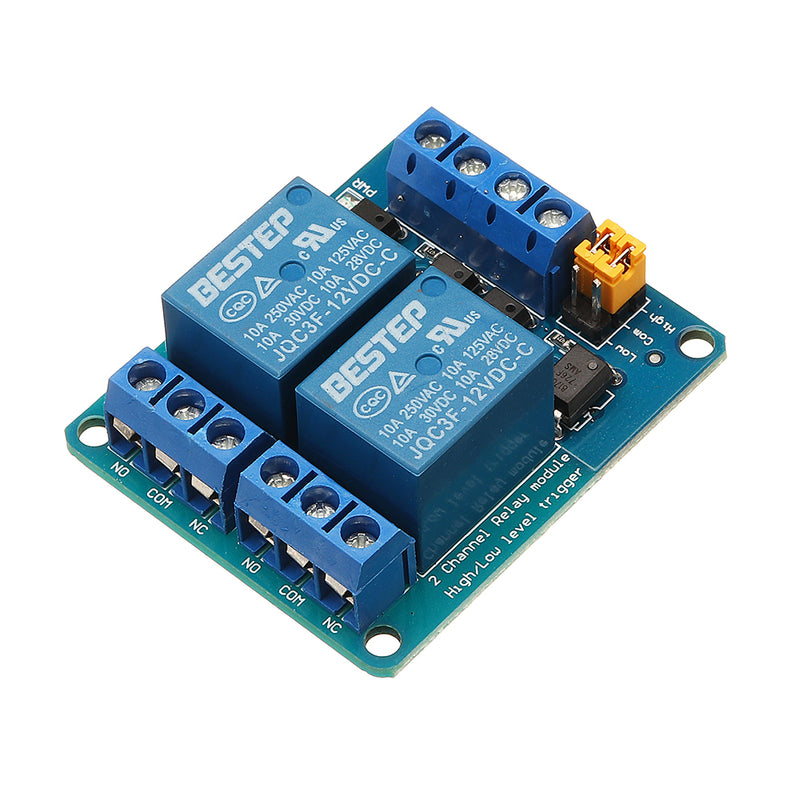BESTEP 2 Channel 12V Relay Module High And Low Level Trigger For Auduino