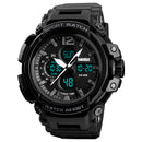 SKMEI 1343 Digital Watch Dual Display Chronograph 3 Time Waterproof Alarm Digital Quartz Wrist Watch
