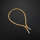 Luxury Bridal Jewelry Set Rhinestones 18K Gold Stick Bar Bracelet Ring Necklaces Earrings for Women