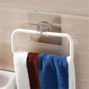 Adhesive Plastic Towel Holder Roll Paper Storage Organizer Rack Hanger
