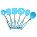 7 Pieces Stainless Steel and Silicone Cooking Utensil Set with Premium Stand Cooking Spoon