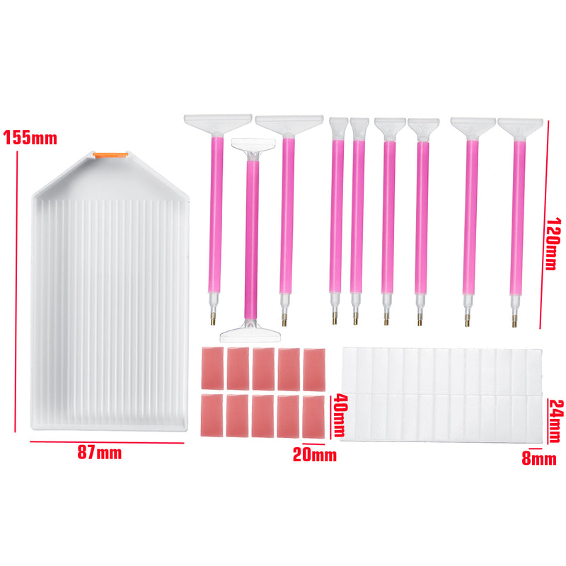 72Pcs Diamond Painting Tools Kit Hand Embroider Cross Stitch Accessory