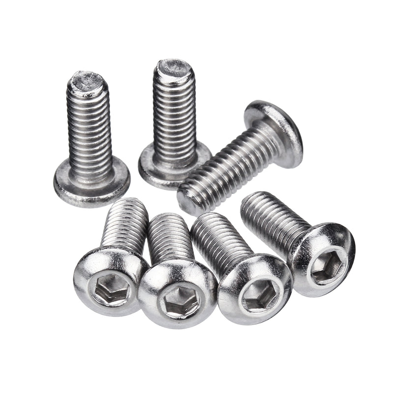 Suleve M3SS4 100Pcs Metric M3 304 Stainless Steel A2 Button Head Hex Socket Cap Screw Bolt