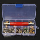 50Pcs A/C Automotive Car Maintenance Air Conditioning Valve Core + Remover Tools Kit