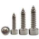 Suleve M2SH3 50Pcs M2 304 Stainless Steel Hex Socket Cylinder Cap Head Self Tapping Screw Wood Screws Speaker Screws Optional Length