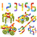 Plastic Multiple Color 72/102Pcs Tube Building Blocks Toy Kids Blocks Toys
