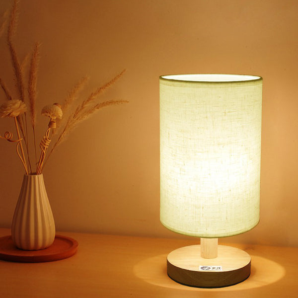 Bedroom LED Bedside Lamp LED Night Light Solid Wood Decoration Lamp Gift Table Warm Light