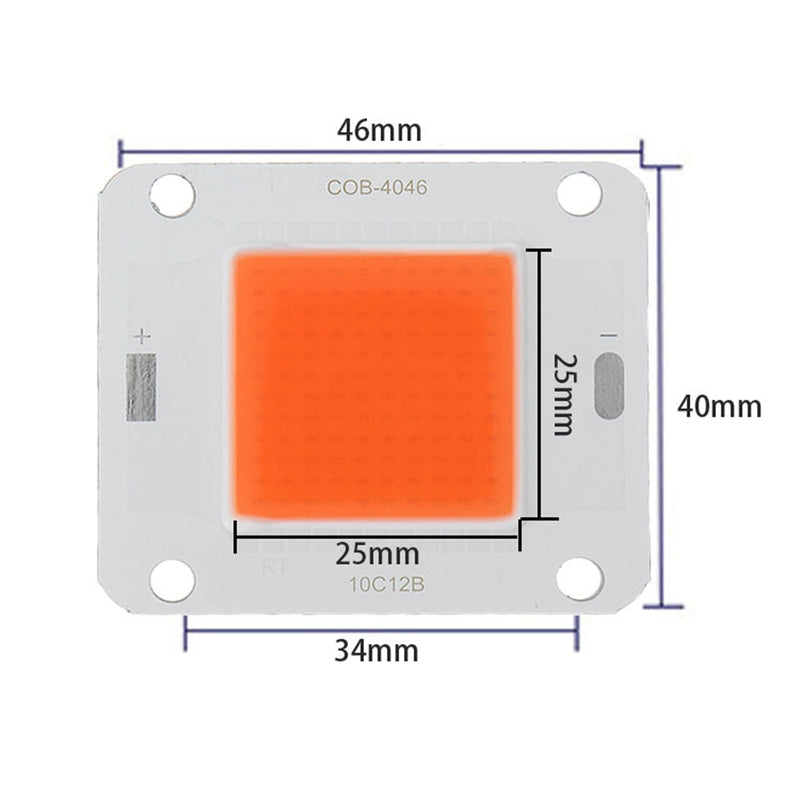 LUSTREON 20W 30W 50W Full Spectrum 380-840NM COB Plant Grow Light LED Chip DC30-40V