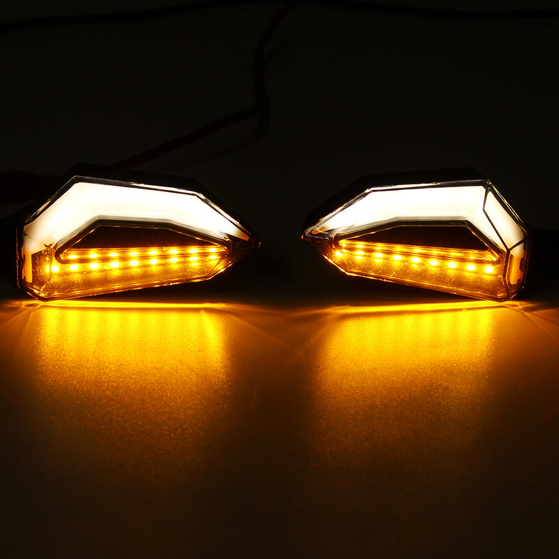 4Pcs 12V Motorcycle Yellow LED Turn Signal Indicator Lights For Kawasaki/Yamaha/BMW/Honda/KTM