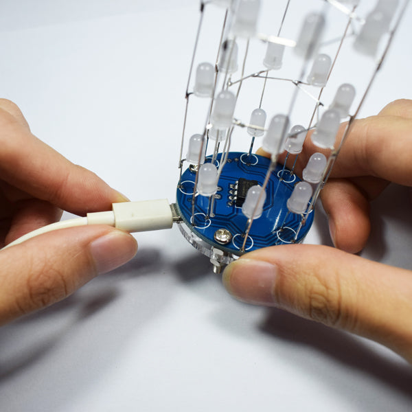 3Pcs Geekcreit DIY White Mini Star Flashing LED Cylinder Kit With 23 Flashing Mode