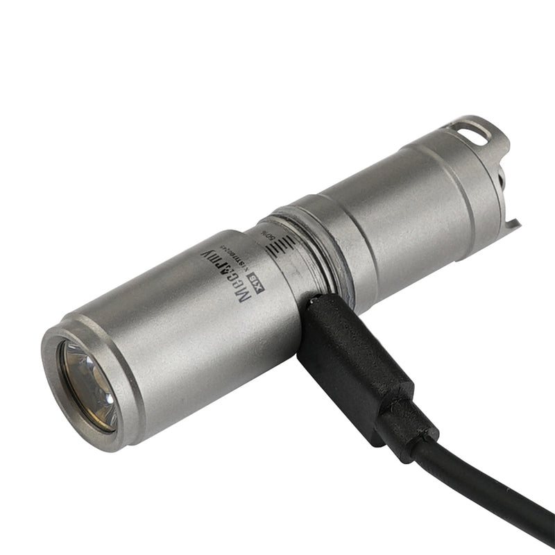 MecArmy Illumine X1S 130 Lumens Mini Rechargeable Titanium Keychain Flashlight Camping Emergency Lantern