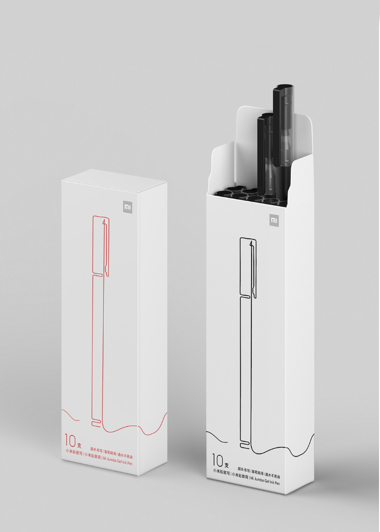 Original XIAOMI 10 Pcs/Pack Super Durable Gel Pens Signing Pen 0.5mm Smooth Writing Pen Japan Mikuni Ink For Students School Office Supplies Red