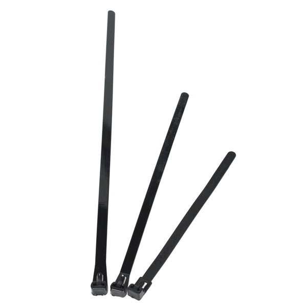 Suleve ZT06 100pcs Releasable Nylon Cable Core Wire Zip Ties Strap Strips 150/200/300mm Length