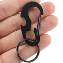 D-type Carabiner Snap Keyfob Hook Keychain Hanging Buckle EDC Tool