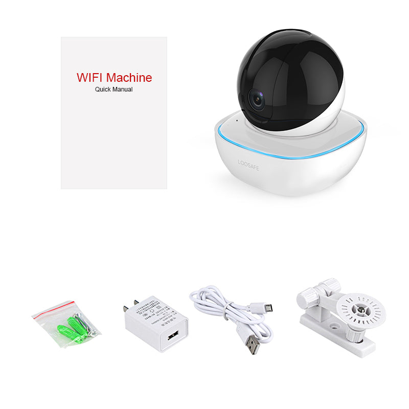 Loosafe V8-S Mini Panoramic 1080P PT 360 Wireless IP Camera H.264 M-otion Detection Home WIFI Camera Baby Monitors