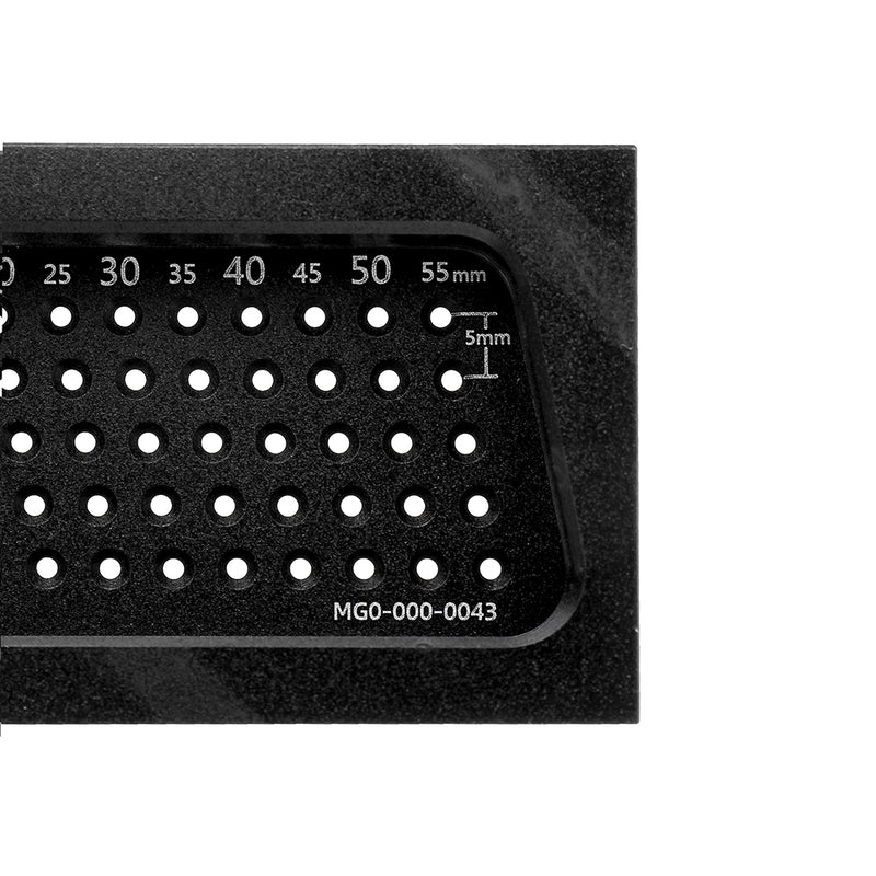 Aluminium Alloy T60 Hole Positioning Metric Measuring Ruler Mini Scriber Marking Ruler Woodworking Tool