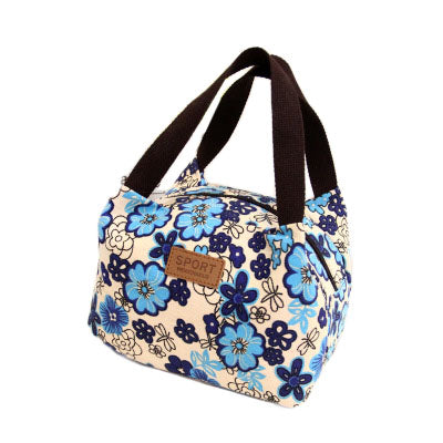 Lunch Bag Printing Portable Insulated Thermal Cooler Box Lunch Food Canvas Storage Bag Picnic Contai