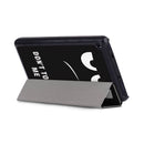 Tri-Fold Pringting Tablet Case Cover for New F ire HD 7 2019-Big Eyes