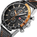 MINI FOCUS MF0029G Multifunction Male Wrist Watch Working Sub-dials Quartz Movement Watch