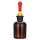 Amber Glass Dropper Dropping Reagent Storage Bottle Lab Glassware w/ Ground Glass Pipette 30/60/125mL