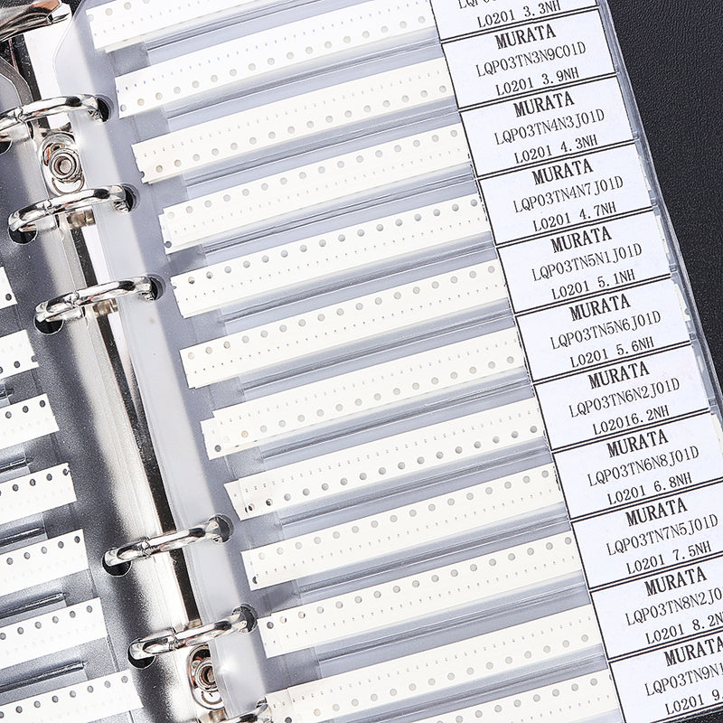 1900pcs 38 Values 50 Each 0201 muRata SMD Chip Inductors Assorted Kit 0.6nH~100nH Sample Book