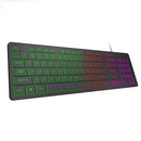 IMICE AK-200 104 Keys Ultra Thin USB Wired Gaming Keyboard 3 Color LED Backlit Membrane keyboard for Office Game