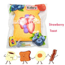 Kiibru Squishy Strawberry Sliced Toast Licensed 14.5cm Slow Rising With Packaging Collection Gift Soft Toy