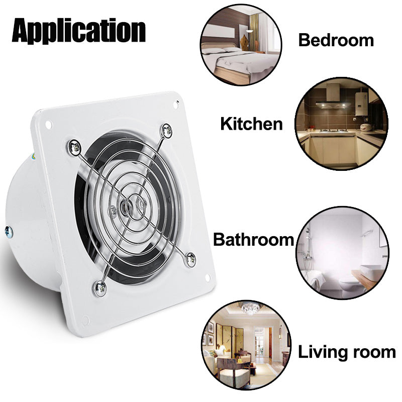 4'' Extractor Exhaust Fan Ventilator 25W Wall Window For Toilet Bathroom Kitchen