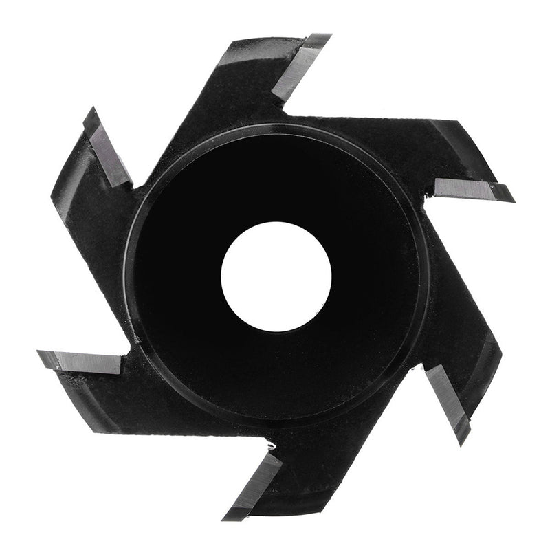 75-100mm Diameter 16mm Bore Black Hexagonal Blade Power Wood Carving Disc Angle Grinder Attachment