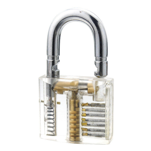 Transparent Cutaway Inside View Of Practice Padlock Lock Locksmith Trainer Skill Pick with Two Keys