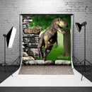 3x5FT Vinyl Dinosour Brick Wall Floor Photography Backdrop Background Studio Prop