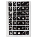 200Pcs Stencils Glitter Tattoo Accessories Girl Princess Body Art Airbrush Painting Kit