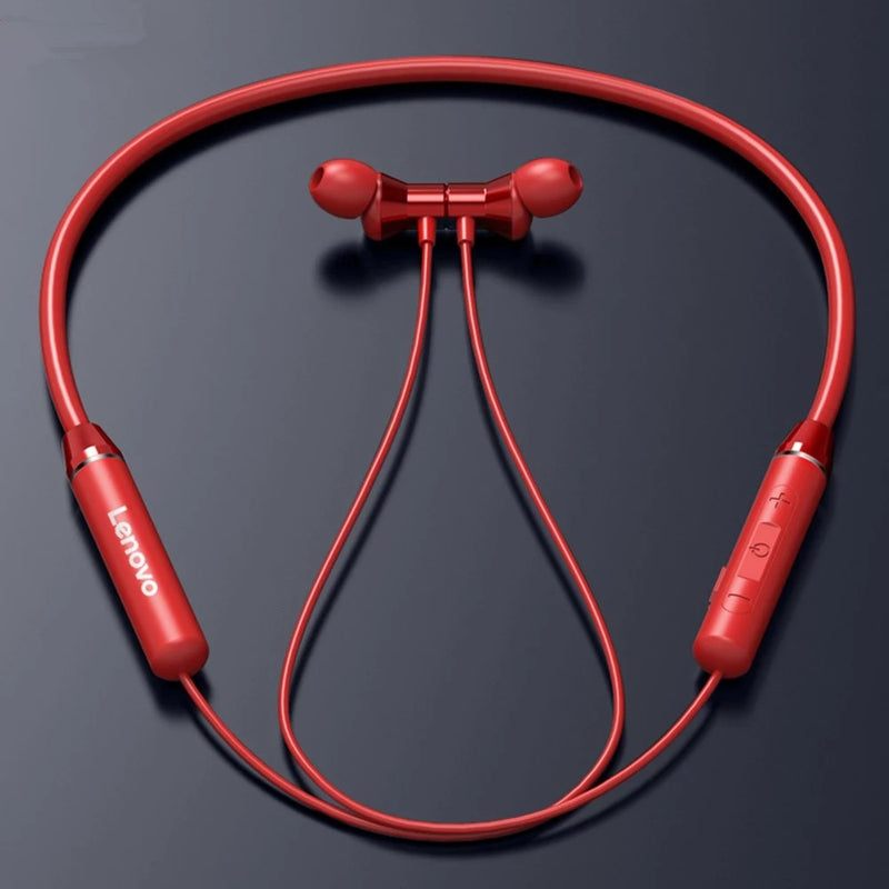 Lenovo bluetooth Magnetic Neckband Headphones IPX5 Waterproof Wireless Sport Earphone Noise Cancelling Headset with Mic