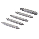 Drillpro 5pcs HSS Damaged Screw Extractor Drill Bits Guide Set Broken Easy out Bolt Screw Remover Tool