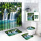 180 x180cm Shower Curtain Anti-Slip 3xCarpets Waterfall Style Bathroom Bath Mat