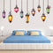 Miico Creative Colorful Exotica Ceiling Lamps PVC Removable Home Room Decor Sticker