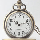 DEFFRUN Vintage Bronze Antique Roman Numbers Quartz Pocket Watch