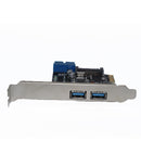 SSU V14S PCI - E to USB 3.0 Expansion Card with Front 19 / 20 Pin Interface for Desktop Computer
