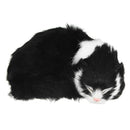 Realistic Sleeping Cat Lifelike Plush Fake Kitten Fur Furry Animal Figurine Toys Home Decorations