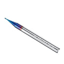 Drillpro 4pcs 2 Flutes HRC65 Milling Cutter 0.5-0.9mm Nano Blue Coating Carbide End Mill