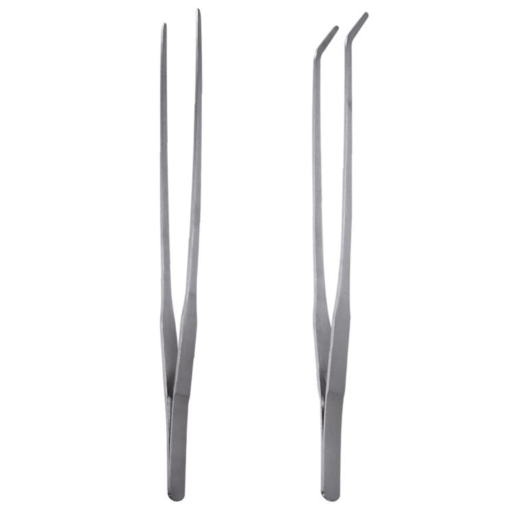 Stainless Steel Aquarium Straight Tweezer Aquatic Shrimp Reef Plant Grass Straight/Curved Tweezr