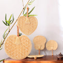 Pure Hand-Woven Wheat Straw Fan Old Man Summer Natural Hand Fan Decoration